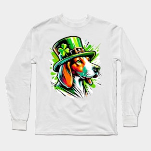 English Foxhound Celebrates Vibrant Saint Patrick's Day Long Sleeve T-Shirt